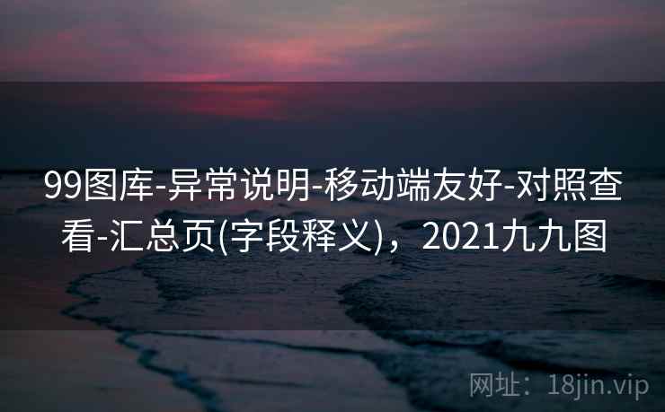 99图库-异常说明-移动端友好-对照查看-汇总页(字段释义)，2021九九图